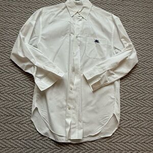 Etro White Monogram Classic Long Sleeve Shirt